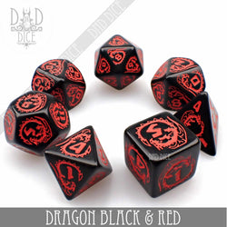 Dragon Onyx (Black & Red) Dice Set (Online Order Only)