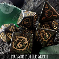 Dragon Nephrite (Bottle Green) Dice Set (Online Order Only)