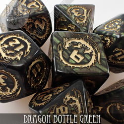 Dragon Nephrite (Bottle Green) Dice Set (Online Order Only)