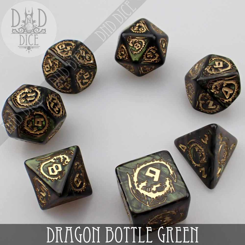 Dragon Nephrite (Bottle Green) Dice Set (Online Order Only)