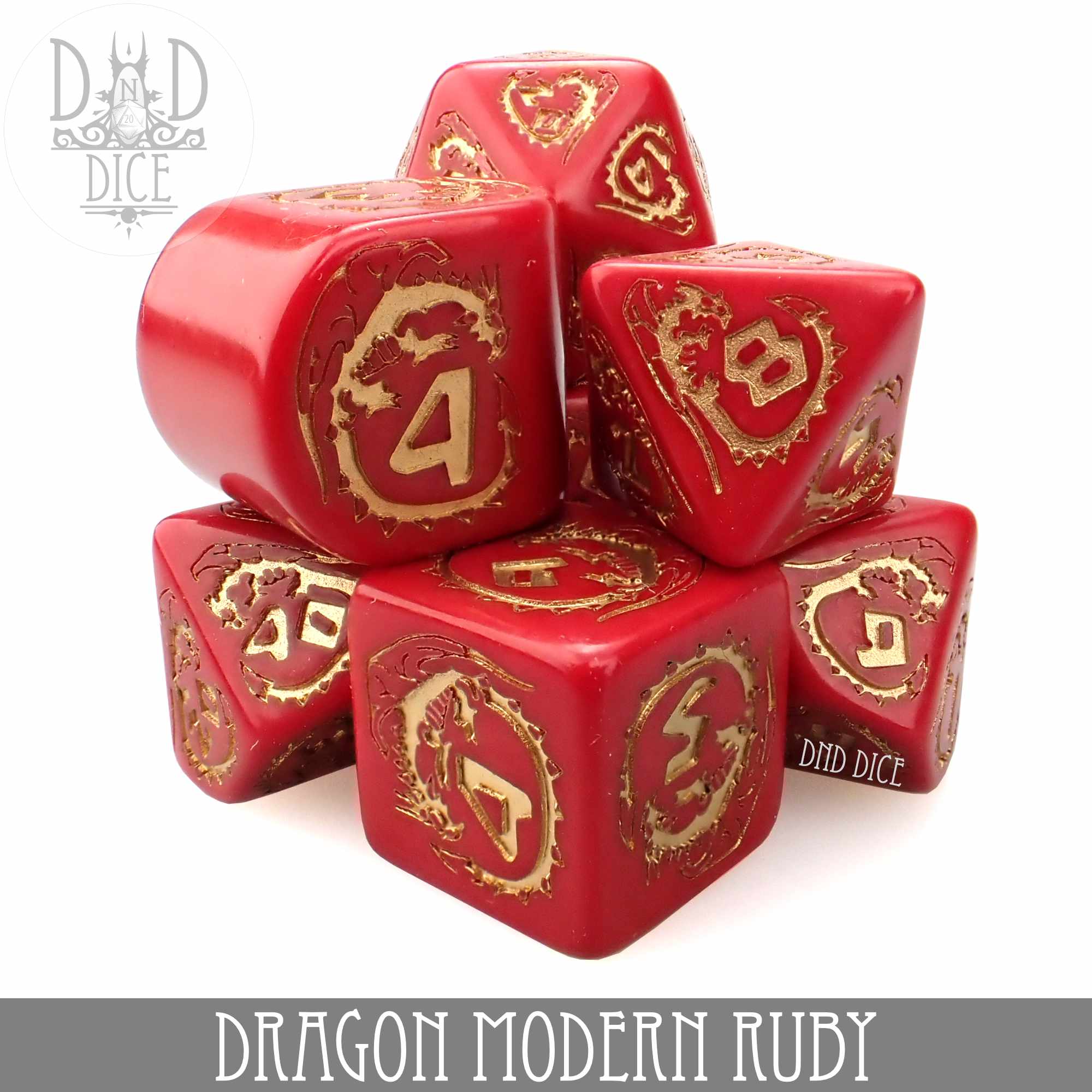 Dragon Modern Ruby Dice Set (Online Order Only)