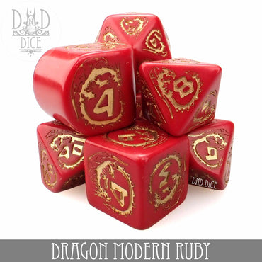 Dragon Modern Ruby Dice Set (Online Order Only)
