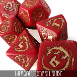 Dragon Modern Ruby Dice Set (Online Order Only)