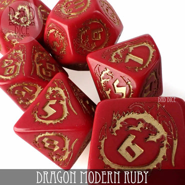 Dragon Modern Ruby Dice Set (Online Order Only)