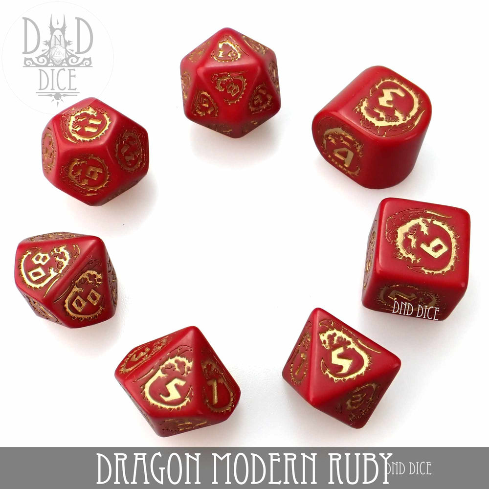 Dragon Modern Ruby Dice Set (Online Order Only)