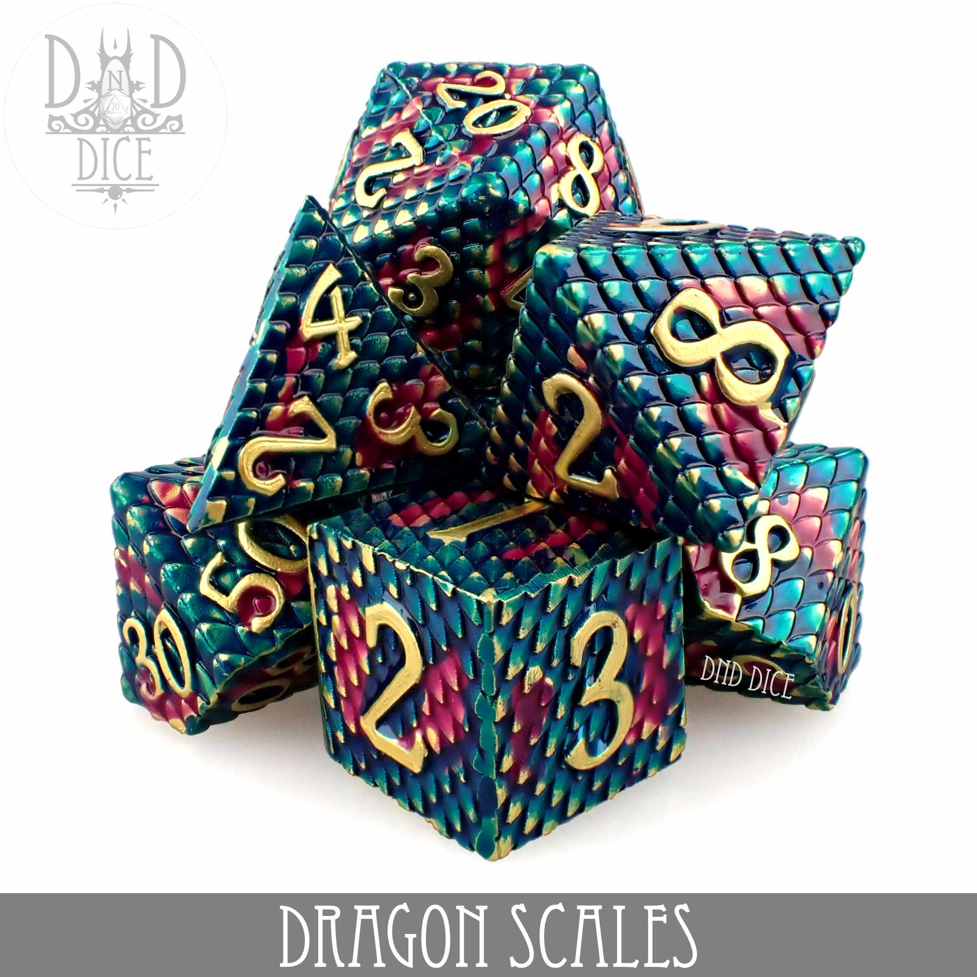 Dragon Scales Metal Dice Set (Online Order Only)
