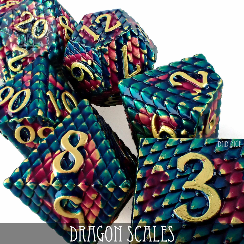 Dragon Scales Metal Dice Set (Online Order Only)