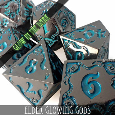 Elder Glowing Gods Metal Dice Set (Online Order Only)