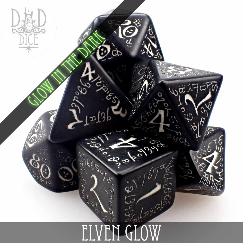 Elven Glow in the Dark Dice Set (Online Order Only)