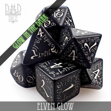 Elven Glow in the Dark Dice Set (Online Order Only)