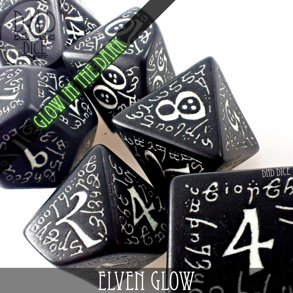 Elven Glow in the Dark Dice Set (Online Order Only)