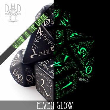 Elven Glow in the Dark Dice Set (Online Order Only)