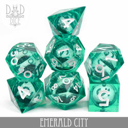 Emerald City Liquid Core Dice Set (Online Order Only)