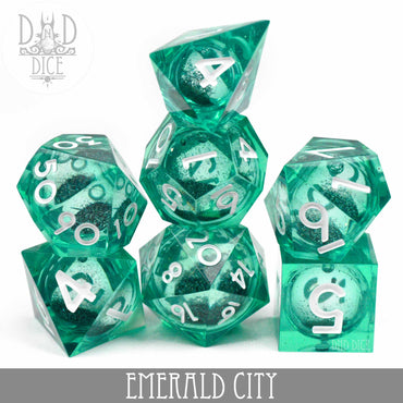 Emerald City Liquid Core Dice Set (Online Order Only)