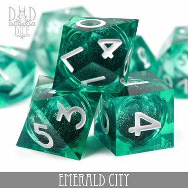 Emerald City Liquid Core Dice Set (Online Order Only)