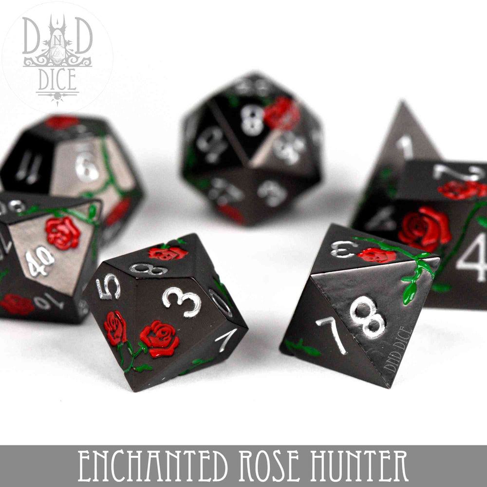 Enchanted Rose: Hunter - Metal Dice Set (Online Order Only)
