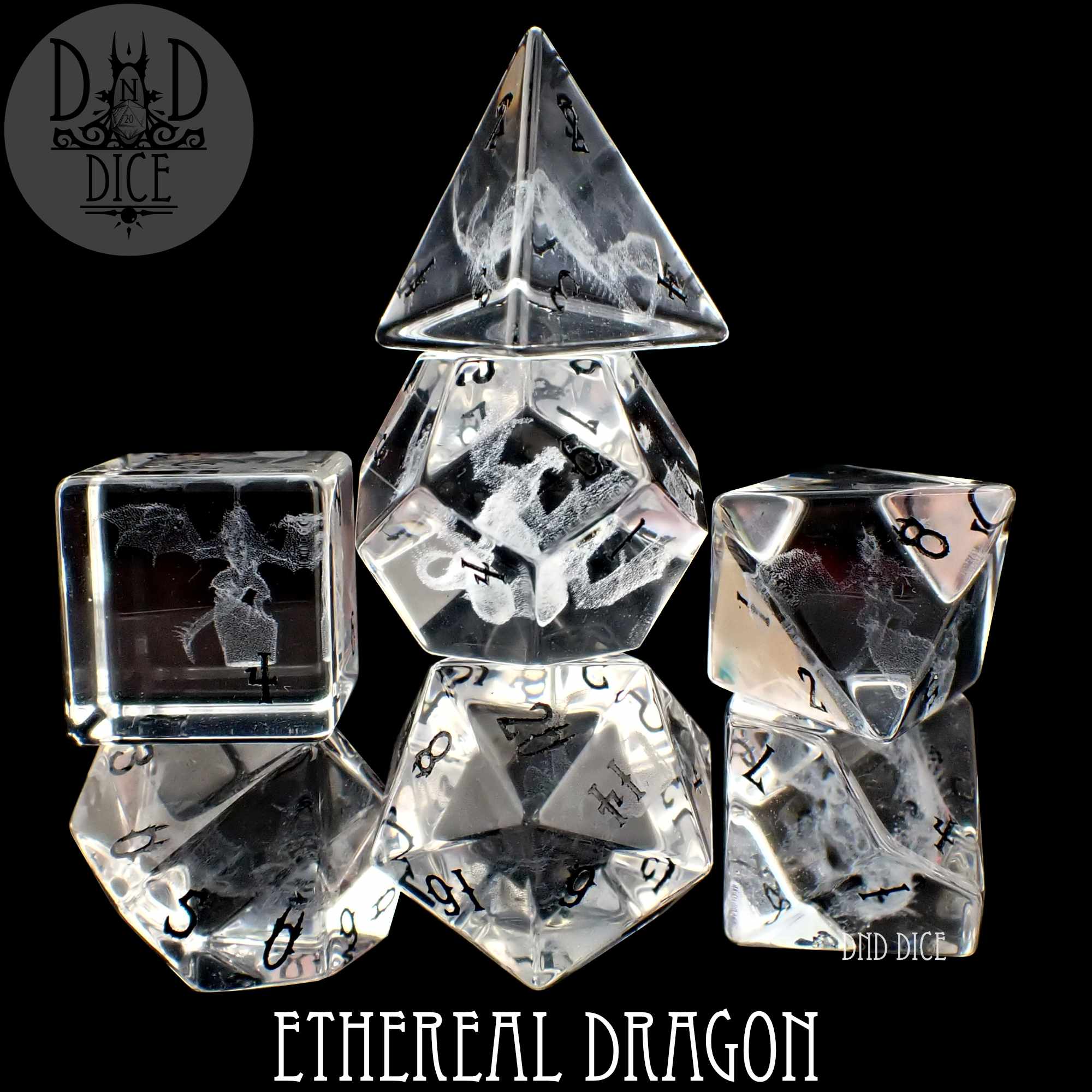 Ethereal Dragon Glass Dice Set (Gift Box) (Online Order Only)
