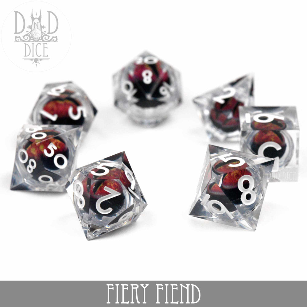 Fiery Fiend Liquid Core Dice Set (Online Order Only)