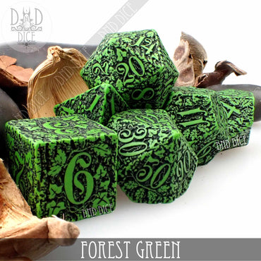 Forest Jungle Green Dice Set (Online Order Only)