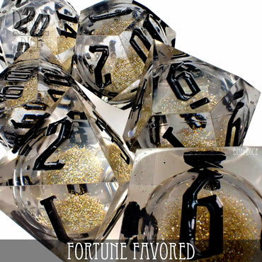Fortune Favored Liquid Core Dice Set (Online Order Only)