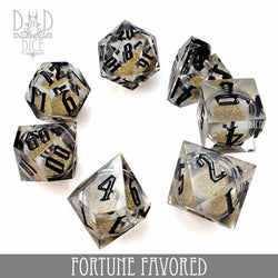 Fortune Favored Liquid Core Dice Set (Online Order Only)