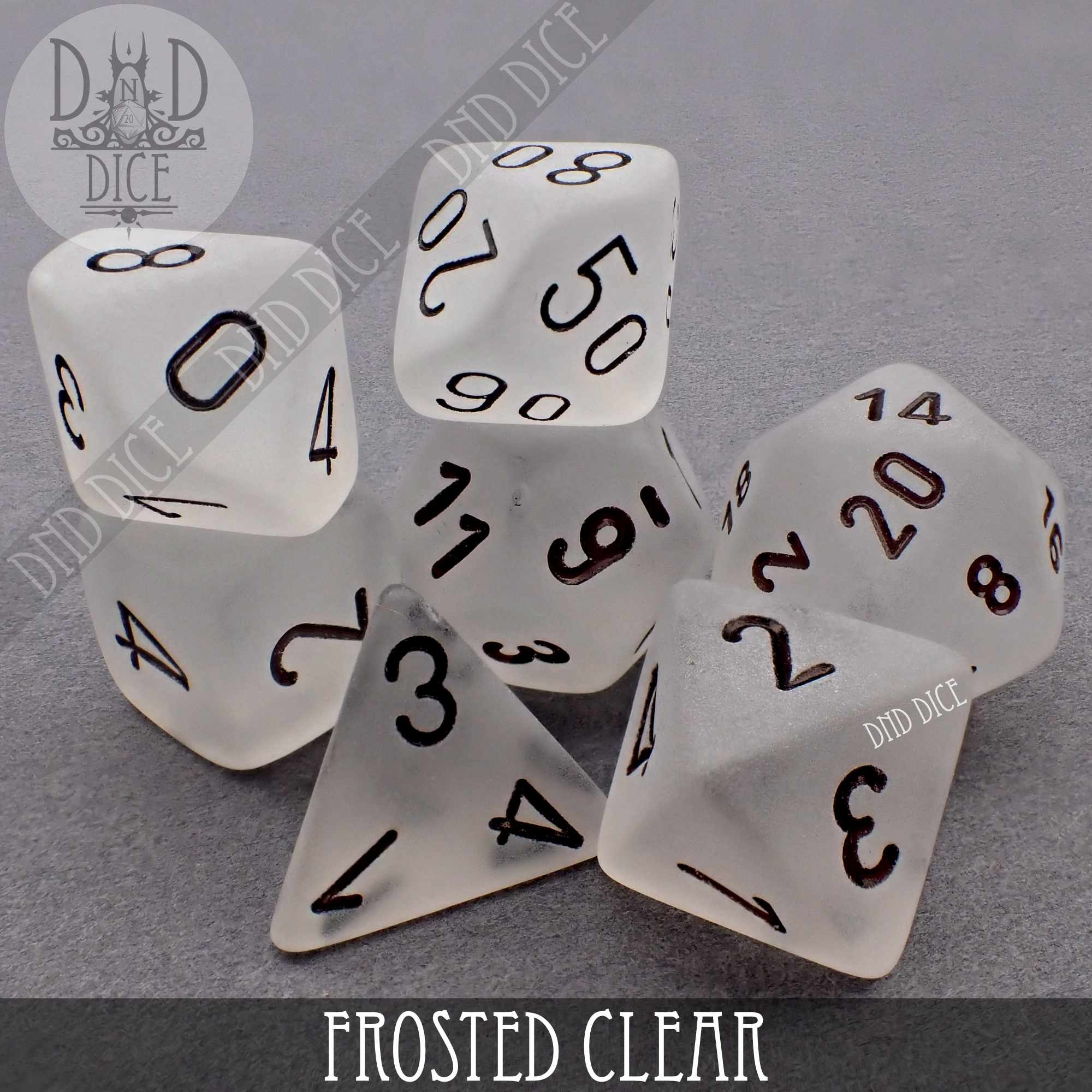 Frosted Clear Dice Set (Online Order Only)