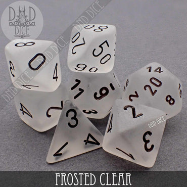 Frosted Clear Dice Set (Online Order Only)