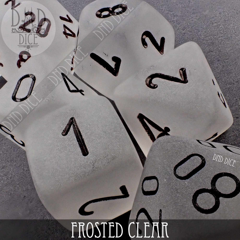 Frosted Clear Dice Set (Online Order Only)