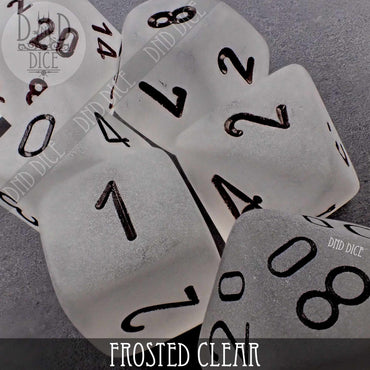 Frosted Clear Dice Set (Online Order Only)