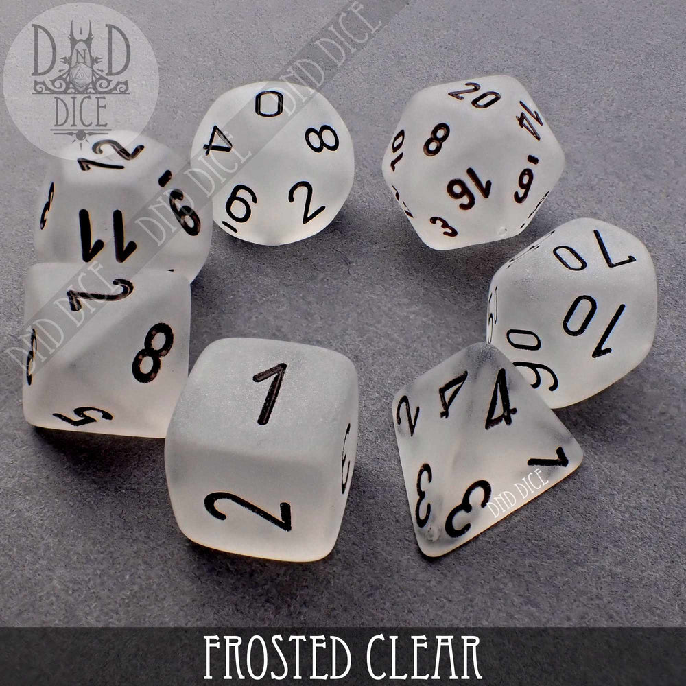 Frosted Clear Dice Set (Online Order Only)