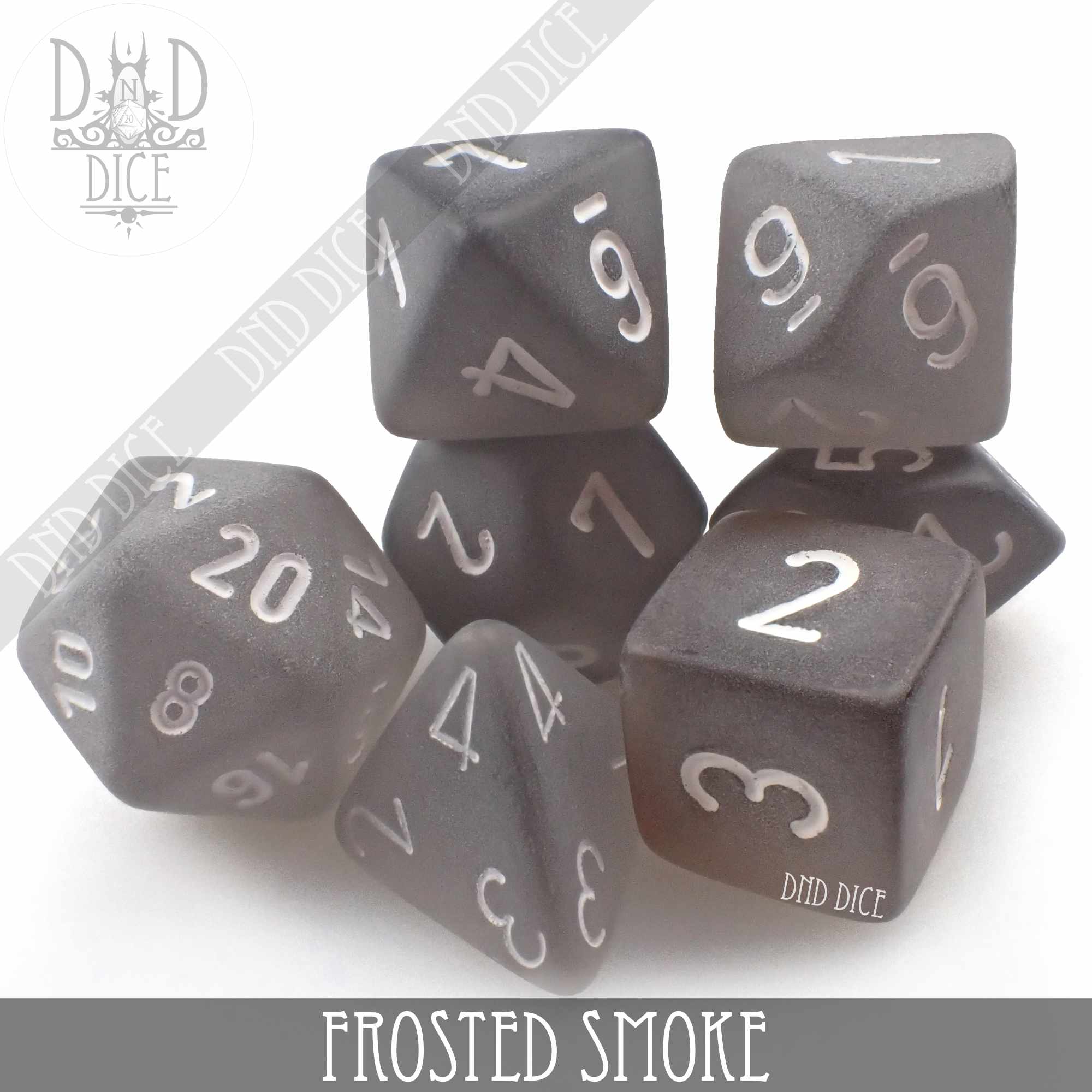 Frosted Smoke Dice Set (Online Order Only)
