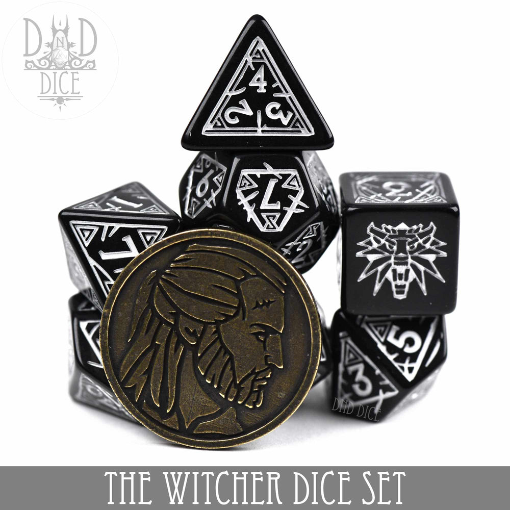 The Witcher Dice Set and Coin - Geralt (Online Order Only)