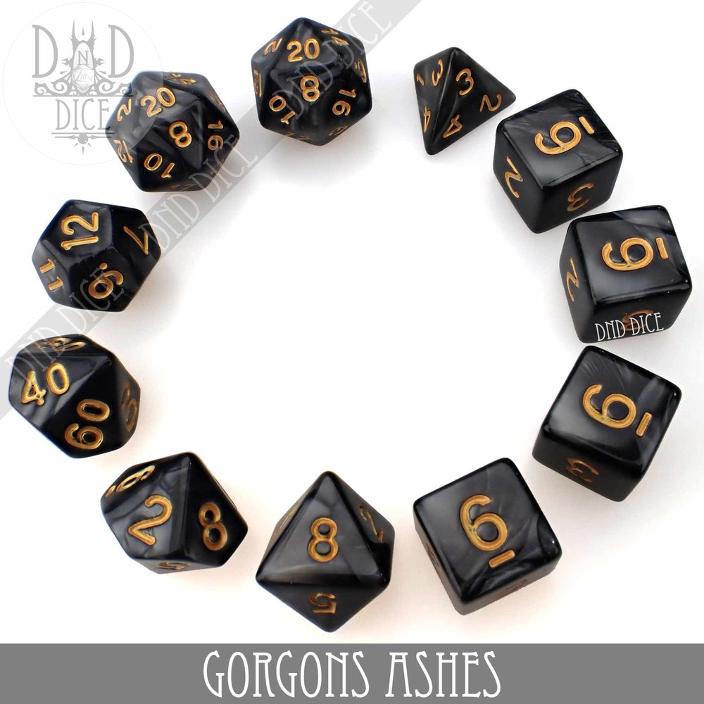 Gorgons Ashes 7 or 11 Dice Set (Online Order Only)