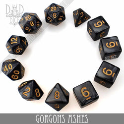 Gorgons Ashes 7 or 11 Dice Set (Online Order Only)