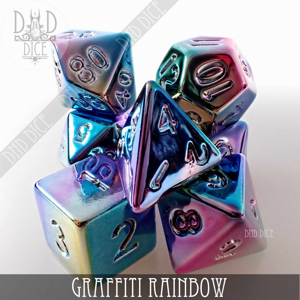 Graffiti Rainbow Dice Set (Online Order Only)