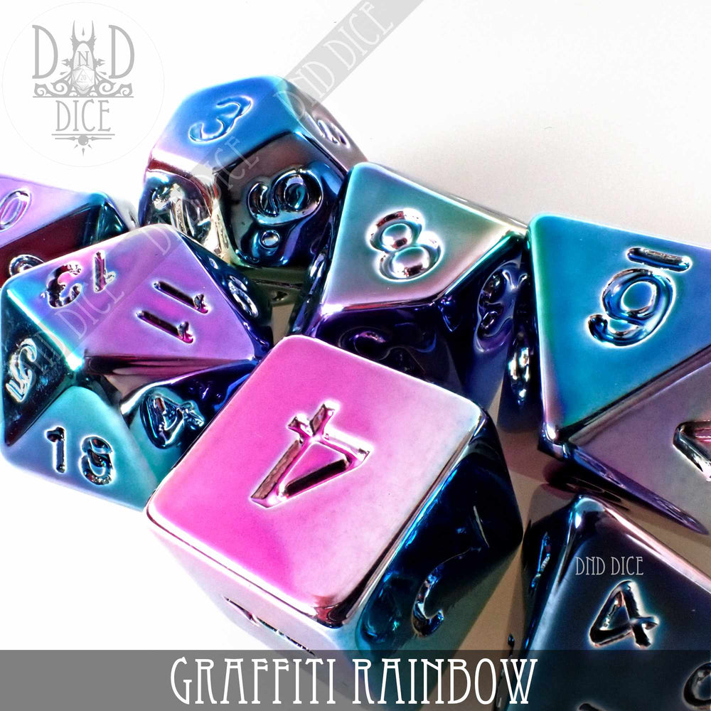 Graffiti Rainbow Dice Set (Online Order Only)