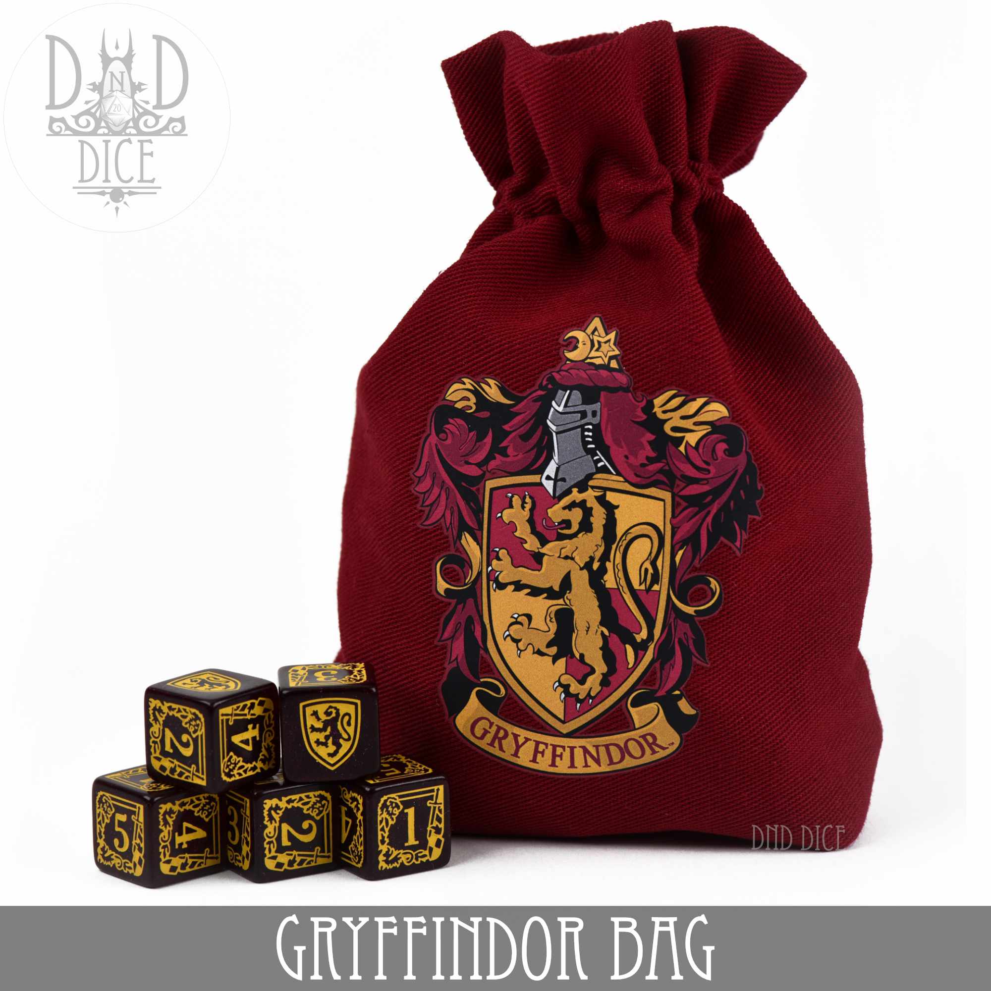 Harry Potter - Gryffindor Dice Bag & 5D6 (Online Order Only)