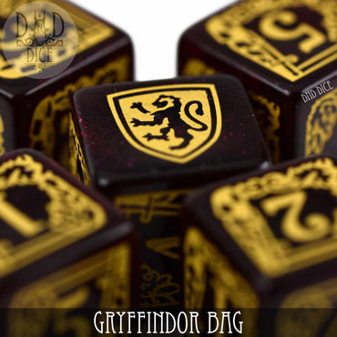 Harry Potter - Gryffindor Dice Bag & 5D6 (Online Order Only)