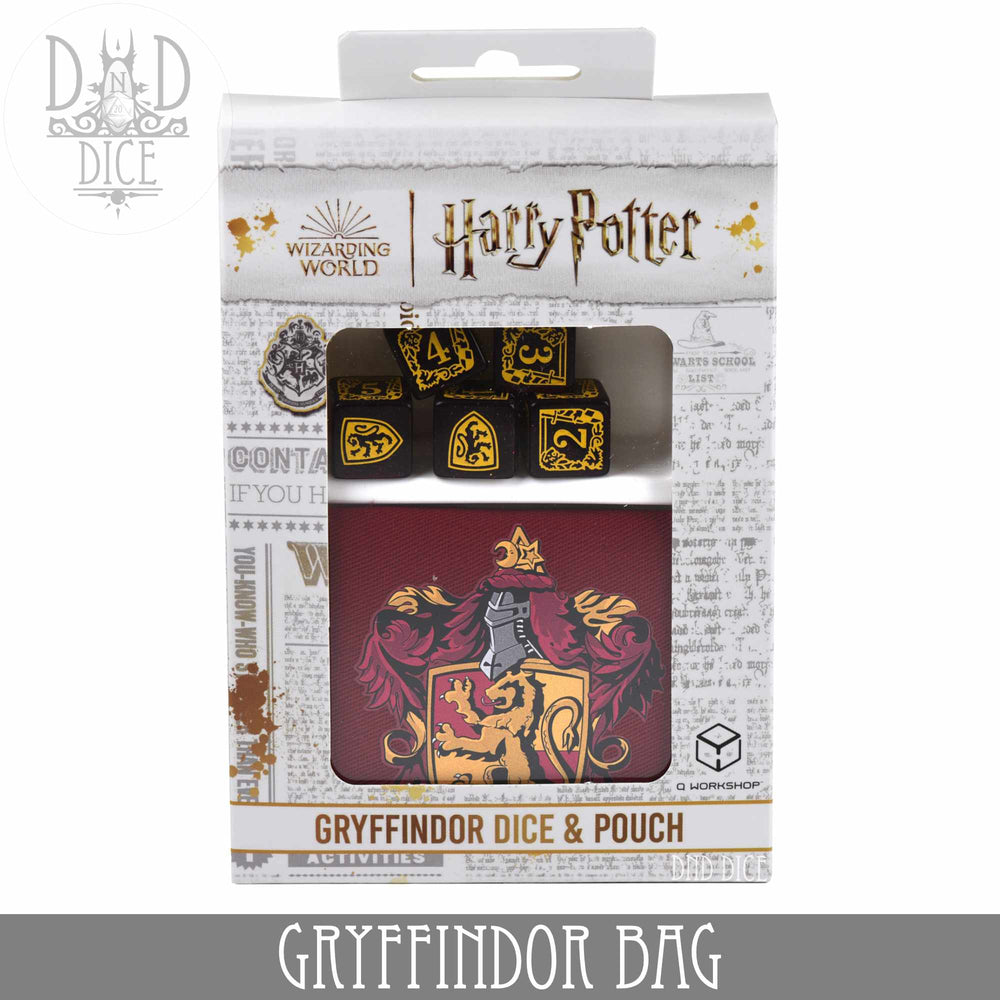 Harry Potter - Gryffindor Dice Bag & 5D6 (Online Order Only)