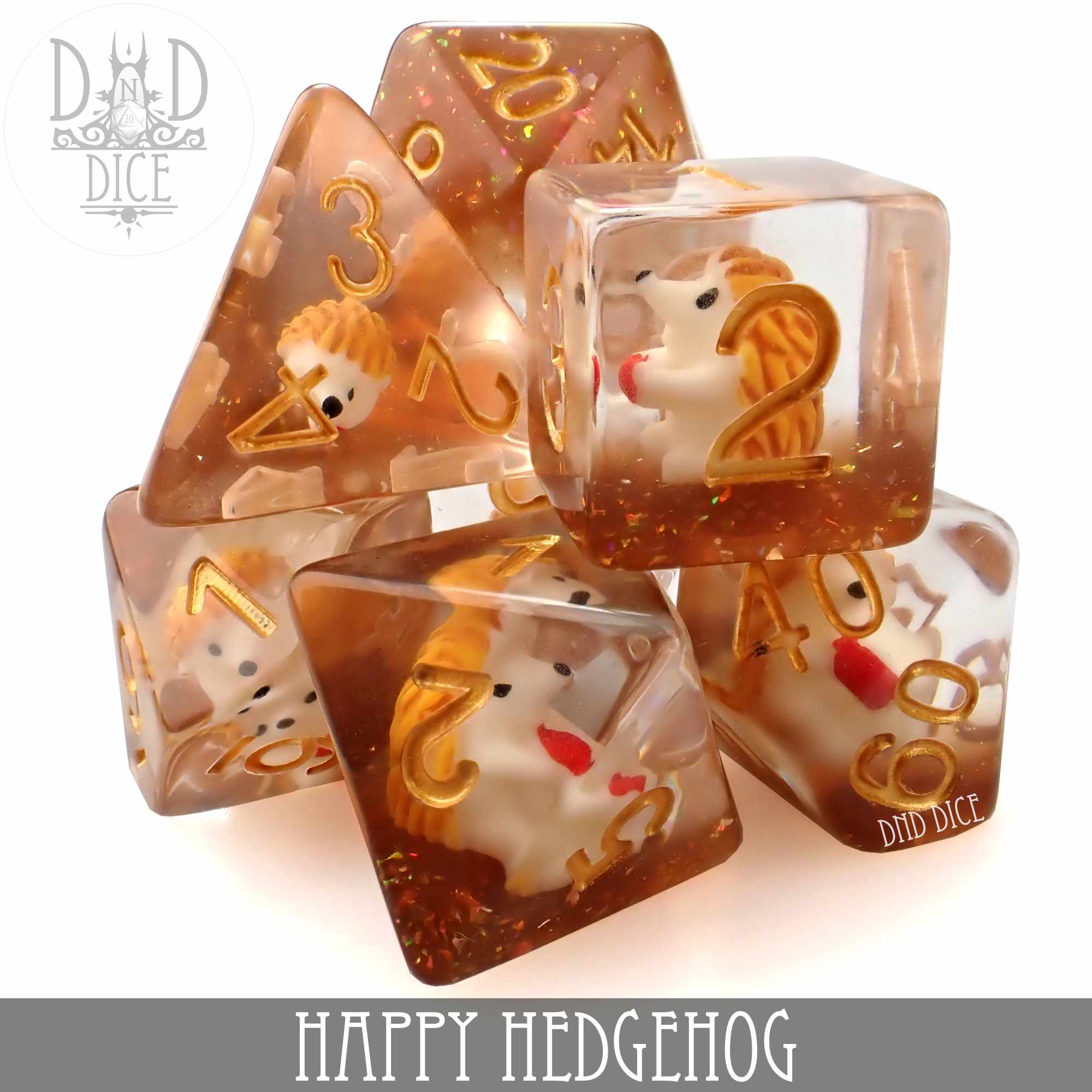 Happy Hedgehog Dice Set (Online Order Only)