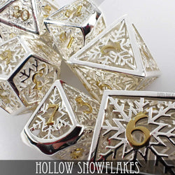 Snowflakes Metal Dice Set (Gift Box) (Online Order Only)