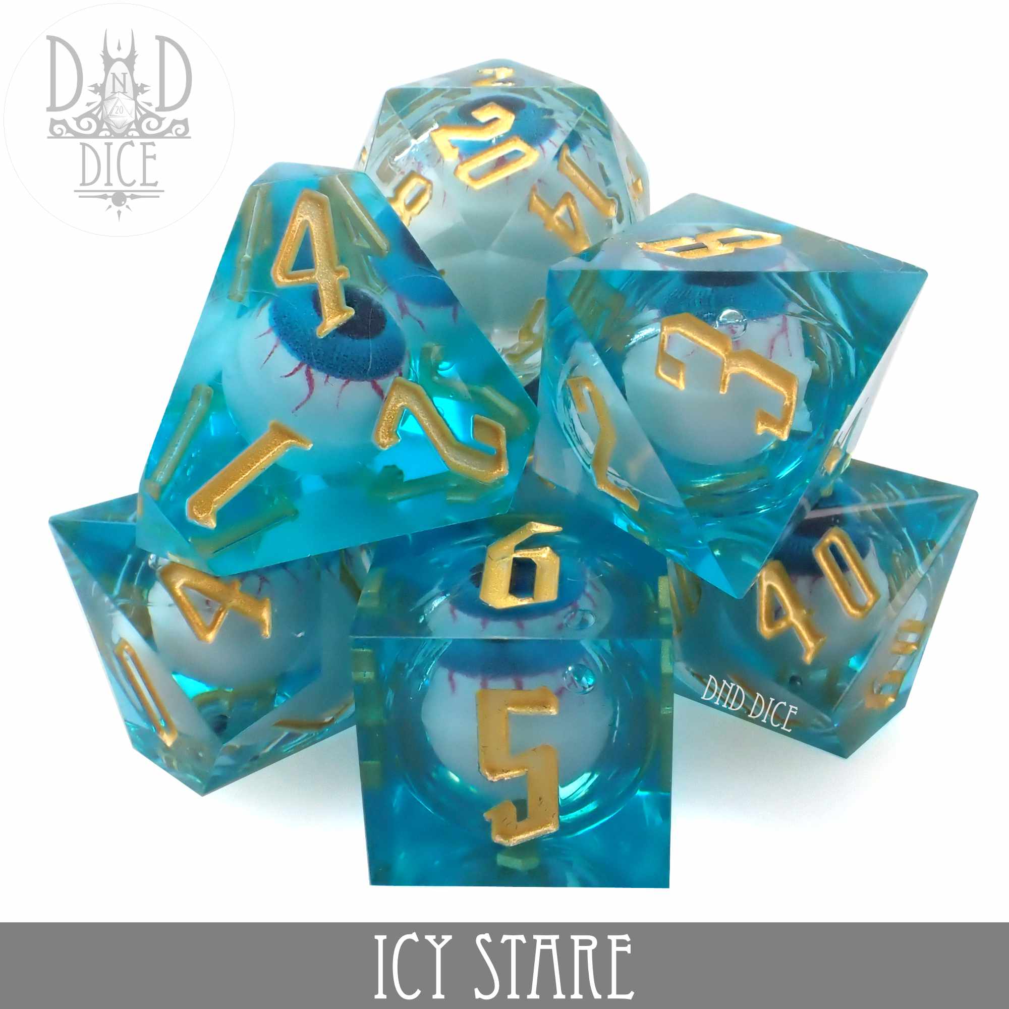 Icy Stare Liquid Core Dice Set (Online Order Only)