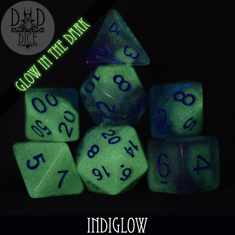 Indiglow Glow in the Dark Dice Set (Online Order Only)