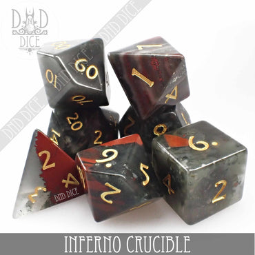Inferno Crucible Bloodstone Dice Set (Gift Box) (Online Order Only)