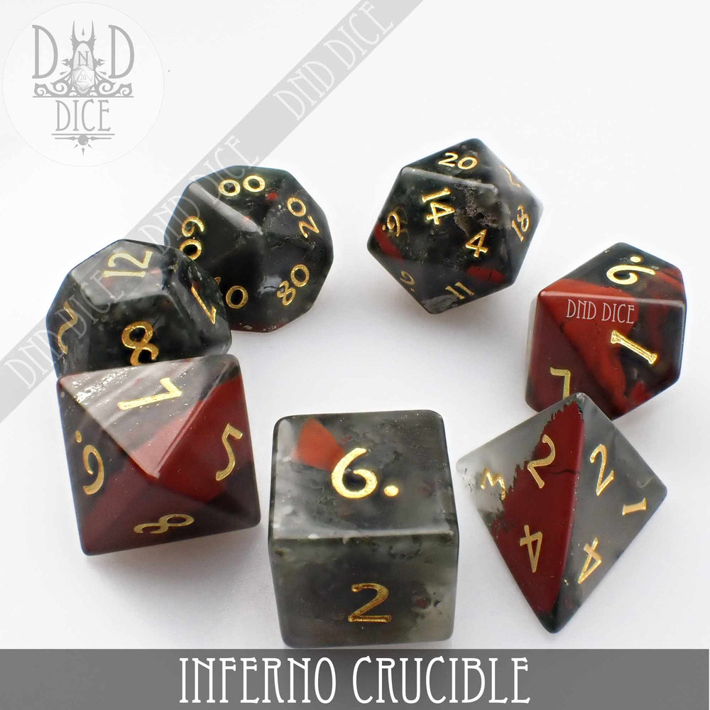 Inferno Crucible Bloodstone Dice Set (Gift Box) (Online Order Only)