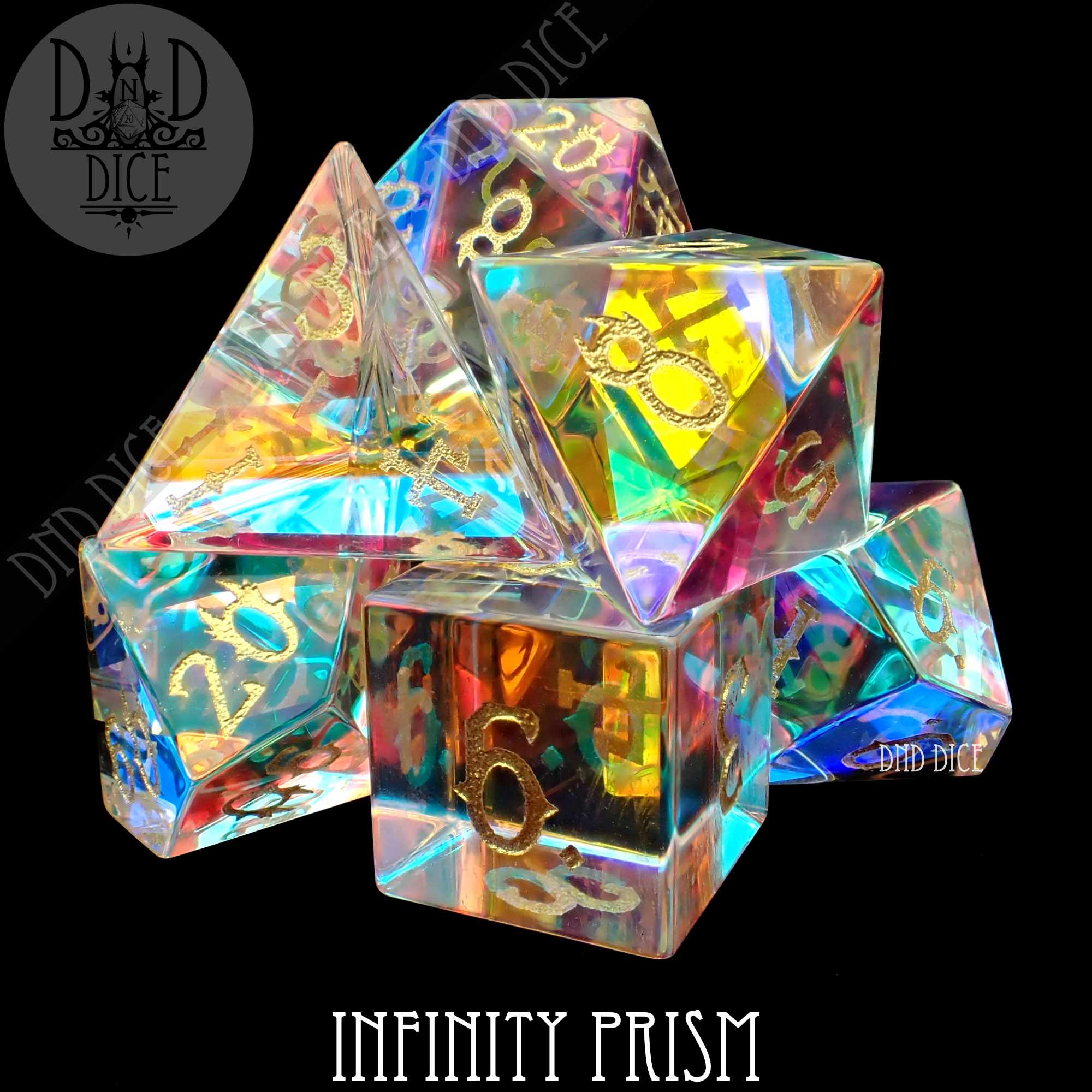 Infinity Prism 7 Glass Dice Set (Gift Box) (Online Order Only)