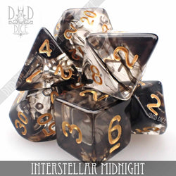 Interstellar Midnight 7 or 11 Dice Set (Online Order Only)