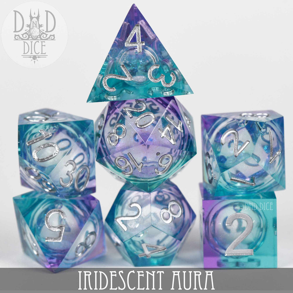 Iridescent Aura Liquid Core Dice Set (Online Order Only)
