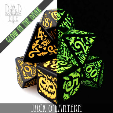 Jack O’Lantern Glow in the Dark Dice Set (Online Order Only)