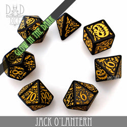 Jack O’Lantern Glow in the Dark Dice Set (Online Order Only)